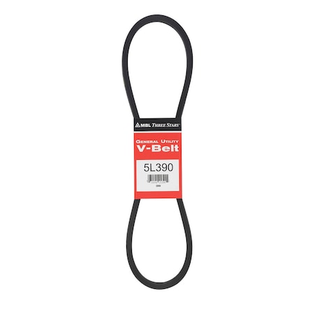 Mbl Mitsuboshi FHP General Utility V-Belt 0.63 in. W X 39 in. L For Fractional Horsepower Motors 5L390A